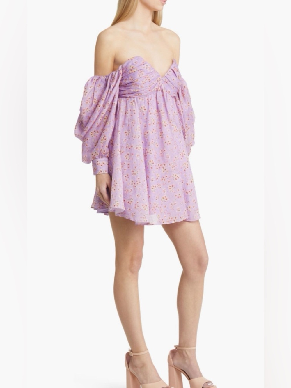 NWT Bardot Lani Floral Off the Shoulder Minidress - Picture 3 of 6